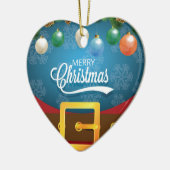 Frohe Weihnachten Weihnachten Anzug Keramik Ornament (Links)