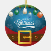 Frohe Weihnachten Weihnachten Anzug Keramik Ornament (Vorne)