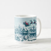 Frohe Weihnachten Weihnachten auf seinem Schlitten Kaffeetasse (VorderseiteRechts)