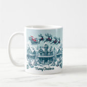 Frohe Weihnachten Weihnachten auf seinem Schlitten Kaffeetasse (Links)