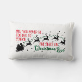 Frohe Weihnachten Weihnachten auf seiner Schlitten Lendenkissen (Rückseite)