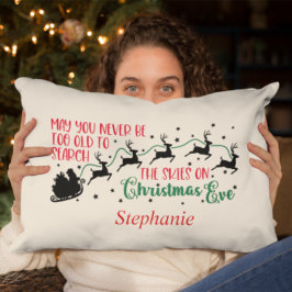 Frohe Weihnachten Weihnachten auf seiner Schlitten Lendenkissen