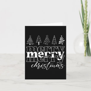 Frohe Weihnachten Weihnachten Bäume Familie Matchi Karte