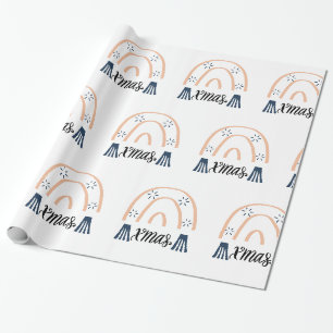 Frohe Weihnachten Weihnachten Boho Rainbow Geschen Geschenkpapier