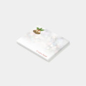 Frohe Weihnachten, Weihnachten, Bokeh-Personalisie Post-it Klebezettel (angewinkelt)