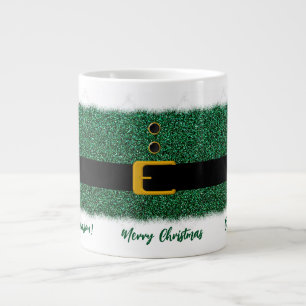 Frohe Weihnachten-Weihnachten-Dazzling Grün- Jumbo-Tasse
