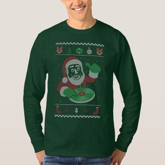 Frohe Weihnachten Weihnachten-DJ-Party T-Shirt (Vorderseite)