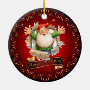 Frohe Weihnachten ~ Weihnachten durchbrechen ~ Cer Keramik Ornament