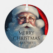 Frohe Weihnachten Weihnachten Feiertage Ornament Aus Metall (Vorderseite)