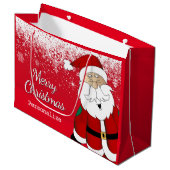 Frohe Weihnachten Weihnachten Große Geschenktüte (Vorderseite Schrägansicht)