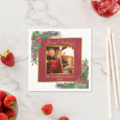 Frohe Weihnachten Weihnachten Heilige Berries & Pi Serviette (Beispiel)