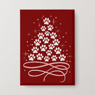 Frohe Weihnachten Weihnachten Hund Heimbaum Winter Button