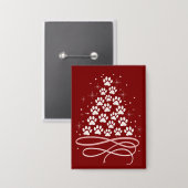 Frohe Weihnachten Weihnachten Hund Heimbaum Winter Button (Vorderseite/Rückseite)