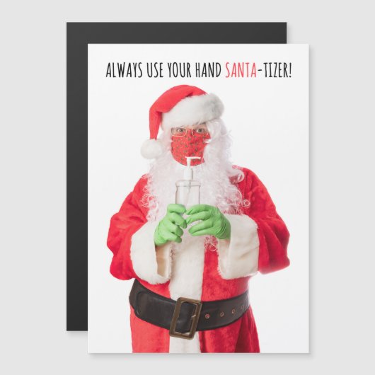 Frohe Weihnachten Weihnachten im Gesicht Mask Sani Magnetkarte (Vorne/Hinten)