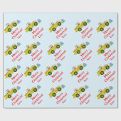 Frohe Weihnachten Weihnachten in Bulldozer Lieferu Geschenkpapier (Flach)