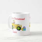Frohe Weihnachten Weihnachten in Bulldozer Lieferu Kaffeetasse (Vorderseite Links)