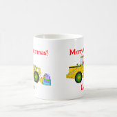 Frohe Weihnachten Weihnachten in Bulldozer Lieferu Kaffeetasse (Mittel)