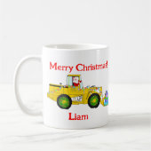 Frohe Weihnachten Weihnachten in Bulldozer Lieferu Kaffeetasse (Links)