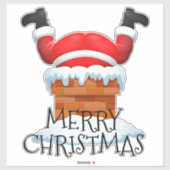 Frohe Weihnachten Weihnachten in Chimney Aufkleber (Blatt)