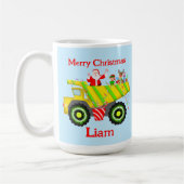 Frohe Weihnachten Weihnachten in Dump Truck Person Kaffeetasse (Links)