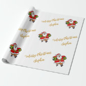 Frohe Weihnachten Weihnachten Individuelle Name Pe Geschenkpapier (Ungerollt)