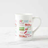 Frohe Weihnachten, Weihnachten Joy Porzellantasse (Rechts)