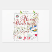 Frohe Weihnachten Weihnachten kommt in die Stadt Geschenkpapier Set (Vorderseite)