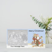 Frohe Weihnachten Weihnachten mit Kindern Schneelä (Stehend Vorderseite)