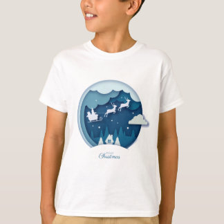 Frohe Weihnachten - Weihnachten mit schneefallende T-Shirt