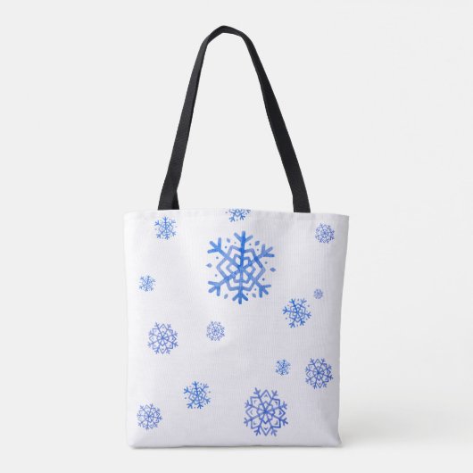 Frohe Weihnachten Weihnachten mit Schneeflocken Tasche (Rückseite)