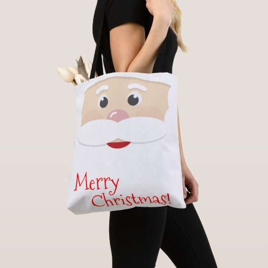 Frohe Weihnachten Weihnachten mit Schneeflocken Tasche (Von Nahem)