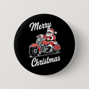 Frohe Weihnachten Weihnachten Motorrad-Liebe Button