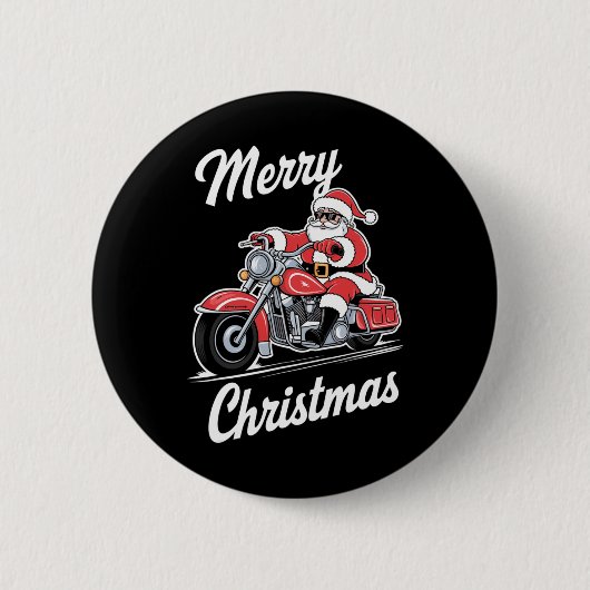 Frohe Weihnachten Weihnachten Motorrad-Liebe Button (Vorderseite)