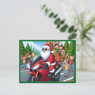 Frohe Weihnachten Weihnachten-Motorrad-Postkarte