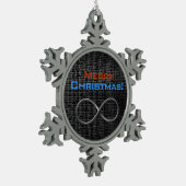Frohe Weihnachten! - Weihnachten ohne Ende Schneeflocken Zinn-Ornament (Links)