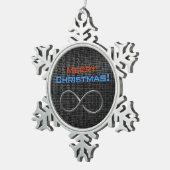Frohe Weihnachten! - Weihnachten ohne Ende Schneeflocken Zinn-Ornament (Rechts)