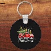 Frohe Weihnachten Weihnachten Pet Liebhaber Red Tr Schlüsselanhänger (Vorderseite)