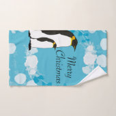 frohe Weihnachten, Weihnachten, Pinguin, Blume Handtuch (Handtuch)