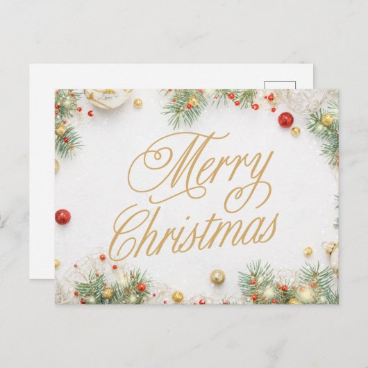 Frohe Weihnachten - Weihnachten Postkarte (Vorne/Hinten)