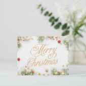 Frohe Weihnachten - Weihnachten Postkarte (Stehend Vorderseite)