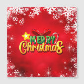 Frohe Weihnachten Weihnachten Red Green Gold Feier Magnetkarte (Vorderseite)