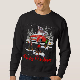 Frohe Weihnachten Weihnachten Reindeer Dobermann m Sweatshirt