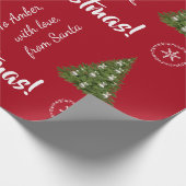 Frohe Weihnachten Weihnachten Sleigh Einhorn Persö Geschenkpapier (Ecke)