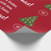 Frohe Weihnachten Weihnachten Sleigh Einhorn Persö Geschenkpapier (Ecke)