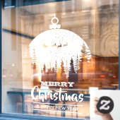 Frohe Weihnachten Weihnachten Sleigh Ornament Holi Fensteraufkleber (Café-Fenster)