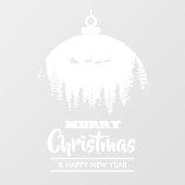 Frohe Weihnachten Weihnachten Sleigh Ornament Holi Fensteraufkleber (Blatt)