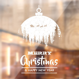 Frohe Weihnachten Weihnachten Sleigh Ornament Holi Fensteraufkleber