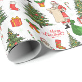 Frohe Weihnachten Weihnachten Überprüfung seiner L Geschenkpapier (Rolleneckpunkt)