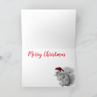 Frohe Weihnachten Weihnachten und Eichhörnchen Dankeskarte