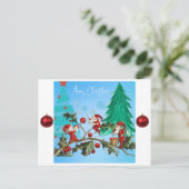 Frohe Weihnachten Weihnachten und Elfen (Stehend Vorderseite)